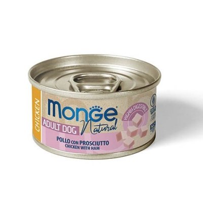 MONGE NATURAL Krmivo pre psov, šunka 95g/24 bal