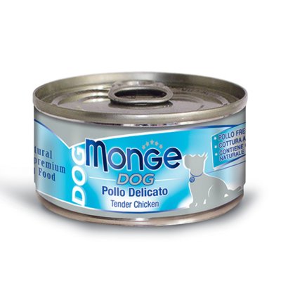 MONGE NATURAL Krmivo pre psov mäkké 95g/24bal - monge_cane_umido_natural_lattine_pollo_delicato.jpg