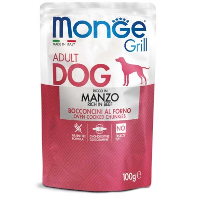 MONGE GRILL Dog Kapsička hovädzia100g/24bal