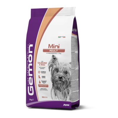 GEMON Dog Mini Adult Losos s ryžou 26/13 3 kg