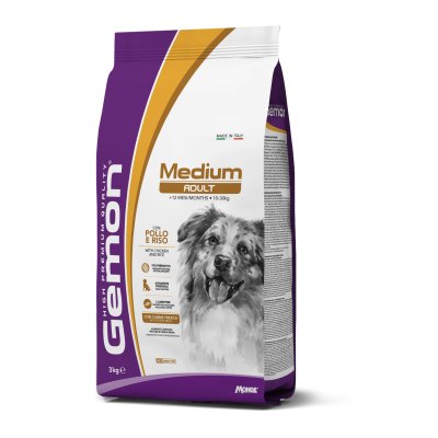 GEMON Dog Medium Adult Kurča s ryžou 25/14 3 kg