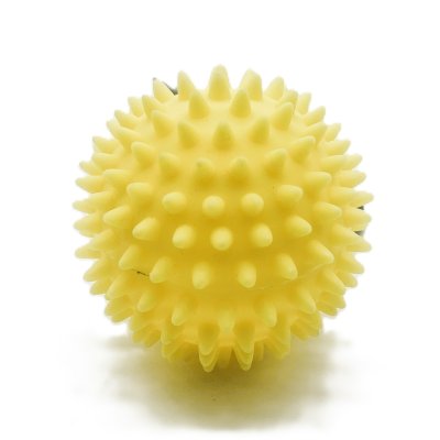 Loptička s bodlinami pískacia - žltý VINYL 6.5cm (100/1) - 6060.jpg