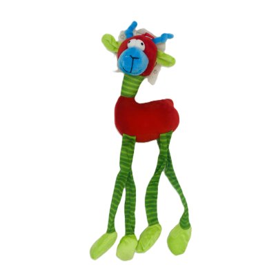Dlhán červený fleece pískací 40cm (84/1)