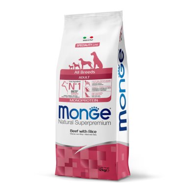 MONGE DOG Monoproteín Hovädzie, ryža 27/16 12kg