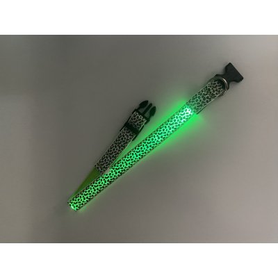 Obojok nylon LED SVETELNÝ ZDROJ - ZELENÝ veľkosť XL - 67g.jpg