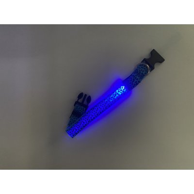 Obojok nylon LED SVETELNÝ ZDROJ - MODRÝ veľkosť M - 67bb.jpg