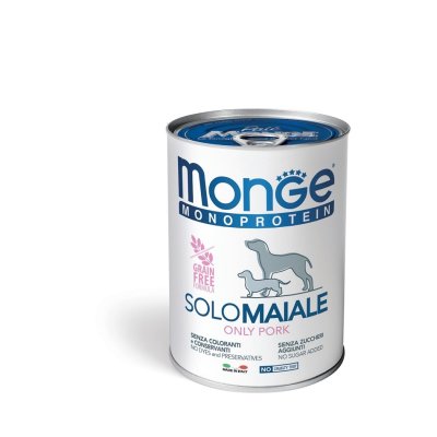Monge Dog SOLO GRAIN FREE Bravčové monoproteín 400g/24bal