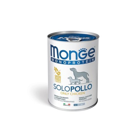 Monge Dog SOLO GRAIN FREE Kurča monoproteín 400g/24bal