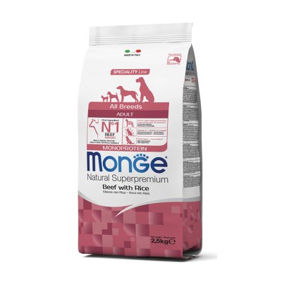 MONGE DOG Hovädzie, ryža 15kg, 27/16 chovateľské balenie - hovězí monoprotein.jpg