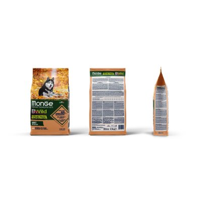 MONGE BWILD Dog Adult - Grain Free - Losos s hráškem 2,5kg 32/16 - BWILD GRAIN FREE SALMONE.jpg