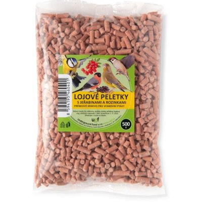 Lojové pelety s jarabinami a hrozienkami 500g