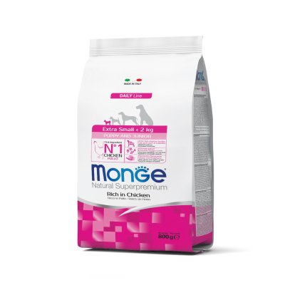 MONGE DOG EXTRA Mini Puppy & Junior Kurča, ryža 800g 31/18