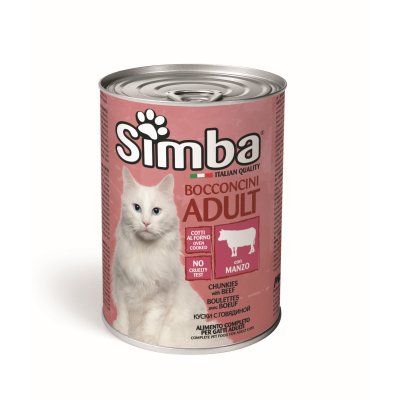 SIMBA Cat hovädzie kúsky 415g/24bal