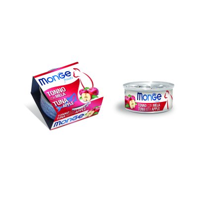 MONGE FRUIT Cat tuniak s jablkom 80g/24b