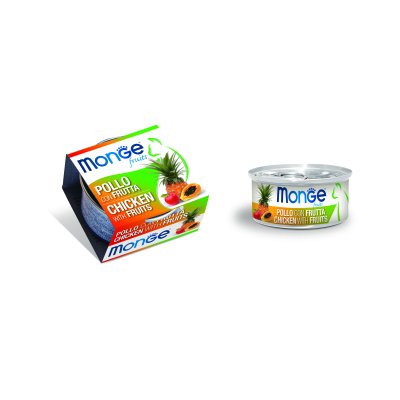 MONGE FRUIT Cat kura s ovocím 80g/24b