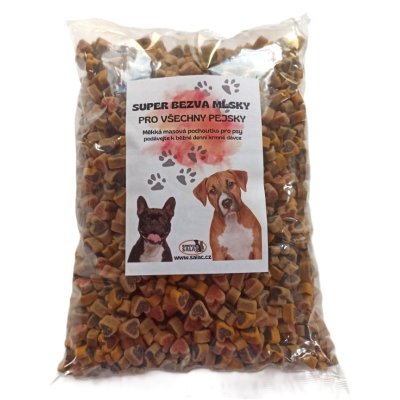 Srdiečka DUO MINI 3 druhy 12,5kg - polomäkká maškrta (KARTON 5x2,5)