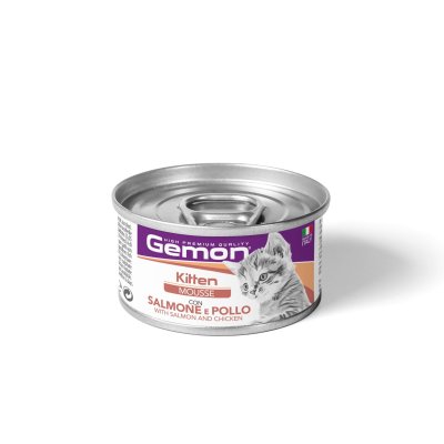 GEMON MOUSSE Kitten losos/kurča 85g/24bal