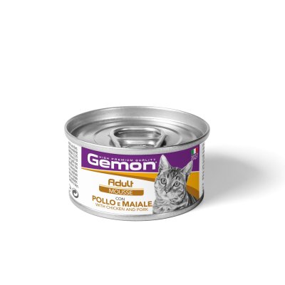 GEMON MOUSSE Cat Adult kura/bravčové 85g/24bal