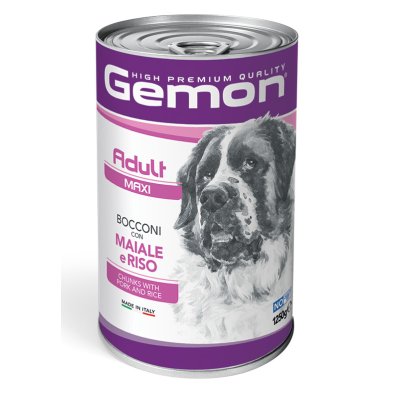 GEMON Dog Maxi kúsky bravčové mäso 1250g/12bal