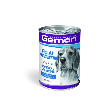 Gemon Dog  Medium kúsky tuniaka, losos 415 g/24
