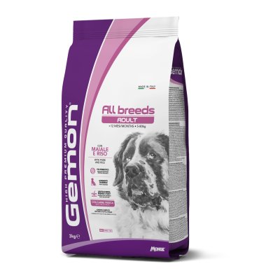 Gemon Dog All breeds Adult  bravčové mäso s ryžou 3 kg 24/12