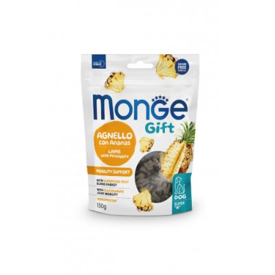 MONGE GIFT Dog  Mobility "M" maškrty jahňacie s ananásom 150g/10