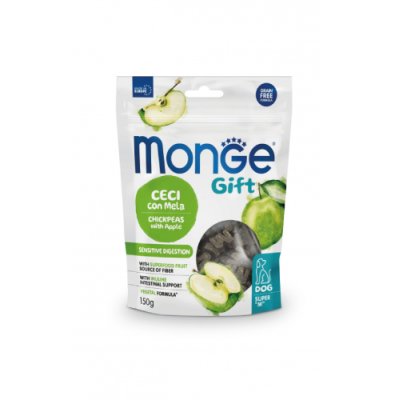 MONGE GIFT Dog Sensitive "M" maškrty s cícerom a jablkom 150g/10