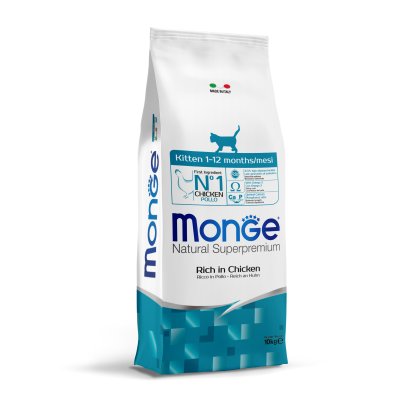 MONGE Cat Natural Kitten kura 10kg 34/20