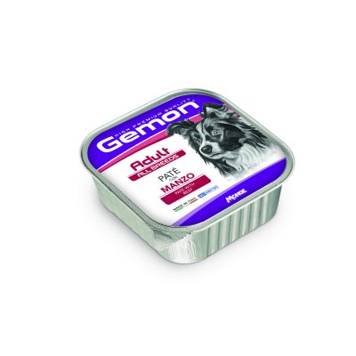 GEMON Dog Adult paštéta s kúskami hovädzie 150g/24bal