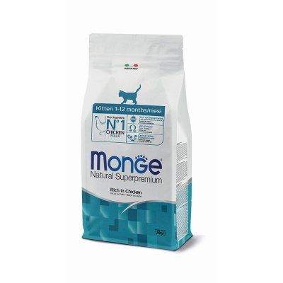 MONGE Cat  Natural  Kitten kuře   1,5kg  34/20