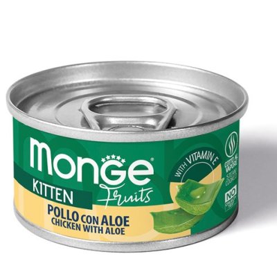 MONGE FRUIT Cat KITTEN  kuře s aloe 80g/24b