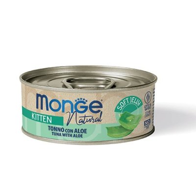 MONGE NATURAL Cat Kitten tuniak, aloe 80g/24b
