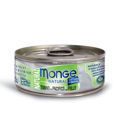 MONGE NATURAL Cat tuniak a kuracie 80g/24bal. - monge_gatto_umido_natural_al_vapore_tonno_del_pacifico_con_pollo.jpg