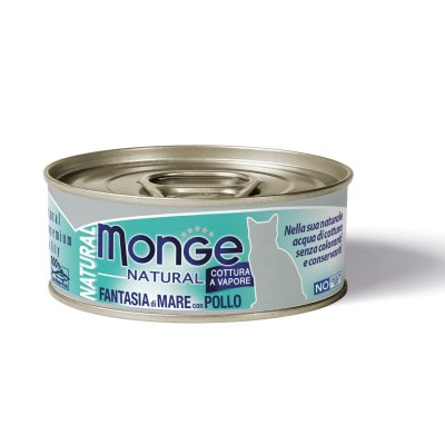 MONGE NATURAL Cat morské plody zmes, kuracie mäso 80g/24b - 2166 FANTASIA DI MARE CON POLLO.jpg